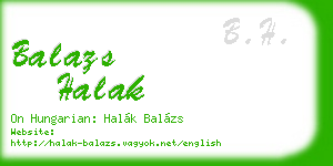 balazs halak business card